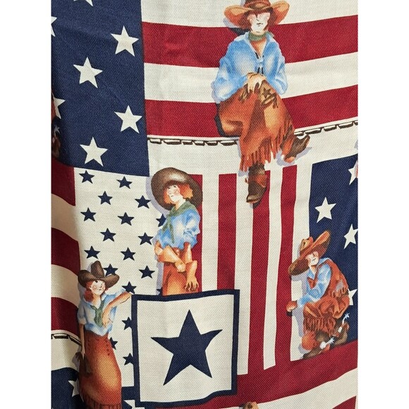 Sharon Young Cowgirl Western American Patriotic Maxi Skirt 14 Cowboy - Picture 8 of 12